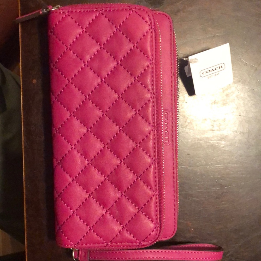 Coach magenta wristlet